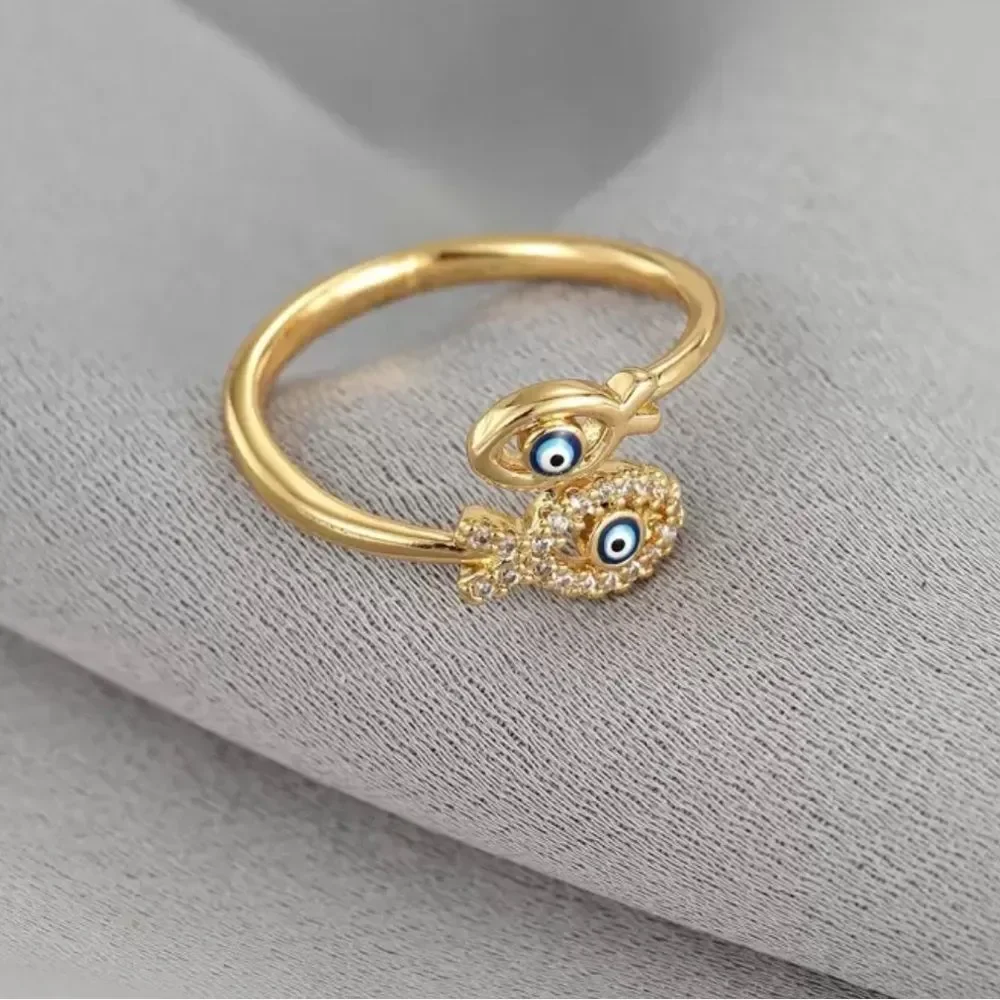 Gold Evil Eye Ring R227